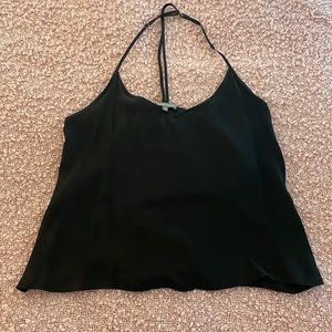 Black silk top